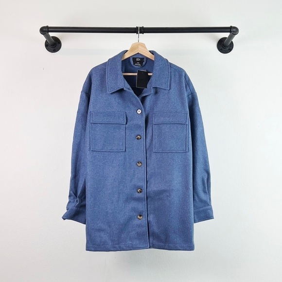 NWT City Chic Lounger Fleece Button Down Shacket Shirt Jacket - Picture 5 of 8